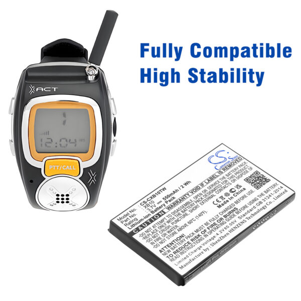 550mAh for Xact Communication Wristlinx x3x,Wristlinx x2x,Wristlinx x33xif-2,Wristlinx x33xif,Wristlinx x3x-2,xb10,Wristlinx x2x-2,x3x Wristlinx,x33xif Wristlinx,x2x Wristlinx-118953