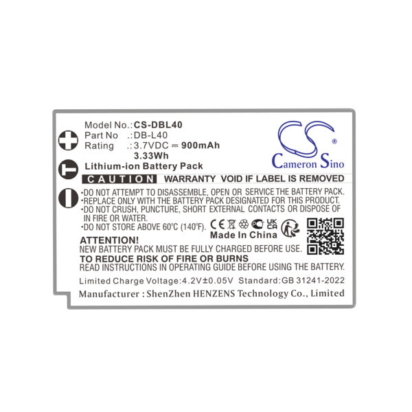 900mAh for Sanyo Xacti DMX-HD800,Xacti DMX-HD2,Xacti DMX-HD1A,Xacti VPC-HD1,Xacti VPC-HD1E,Xatic VPC-HD1A,Xacti VPC-HD800,Xacti VPC-HD700,Xacti VPC-HD2,Xacti VPC-HD1EX-115646