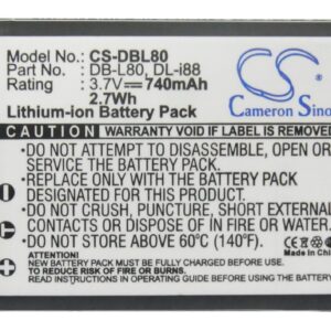 740mAh for PENTAX Optio P70,Optio P80,Optio WS80,Optio H90,Optio W90-115617