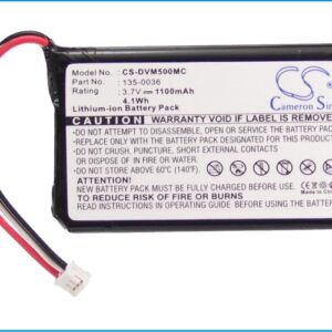 1100mAh for Digital Ally DVM-500PL,DVM-750,DV-500ULTRA,DVB-500,DVM-500 Plus-115314