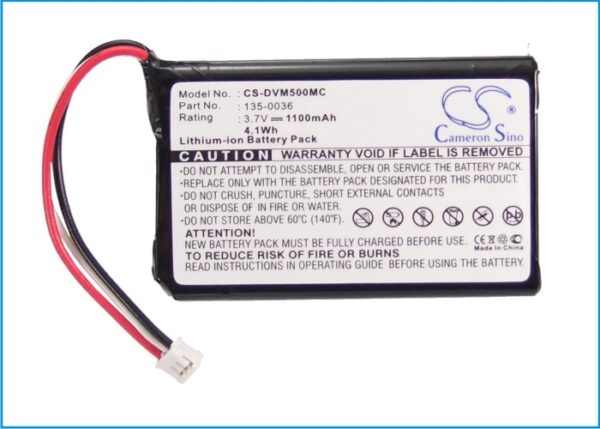 1100mAh for Digital Ally DVM-500PL,DVM-750,DV-500ULTRA,DVB-500,DVM-500 Plus-115314