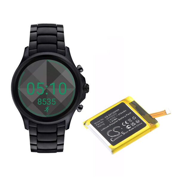 Replacement Battery for Diesel DZT2002, On DZT2002, Fossil Q Explorist Gen3 Armani ART5004, APP00222, Li-Polymer 370mAh-120380