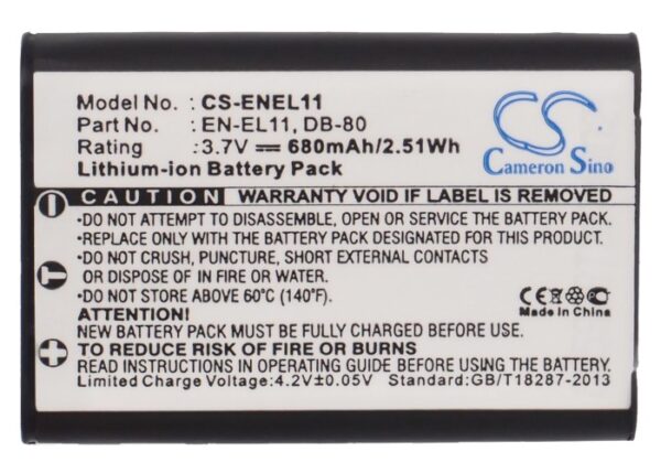 680mAh for NIKON Coolpix S550,Coolpix S560-115716
