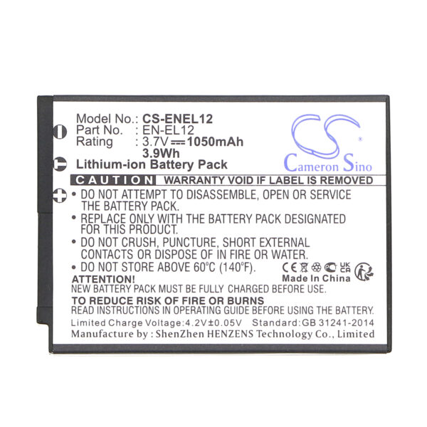 1050mAh for NIKON Coolpix S610,Coolpix S610c,Coolpix S710,Coolpix S640,Coolpix S620,Coolpix S630,Coolpix S1000pj,Coolpix S6000,Coolpix S8000,Coolpix S1000pj Projector-115808