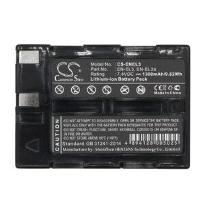 1300mAh for NIKON D100,D100 SLR,D50,D70,D70s-115730