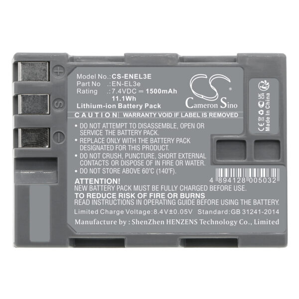 1500mAh for NIKON D100,D200,D50,D70,D70s,D80,D300S,D700,D90,D300-115785
