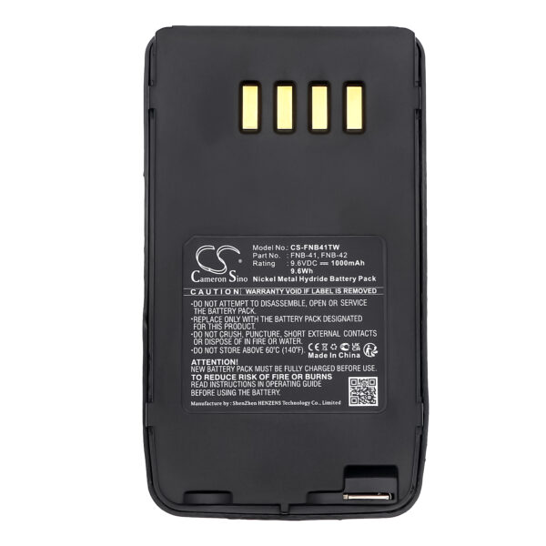 1000mAH for Vertex Standard FT-10,FT-10R,FT-40,FT-40R,FT-50,FT-50R,VXA-100-118680