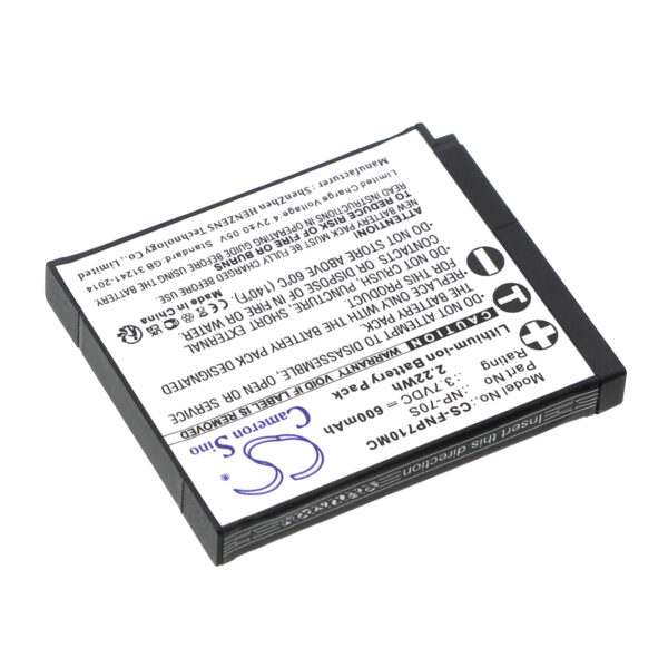 Replaces battery for Fujifilm NP-70S, Instax Mini 99, 600mAh-114909