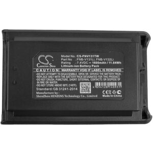 1600mAh for Vertex Standard VX-230,VX-231,VX-231L,VX-234-118407
