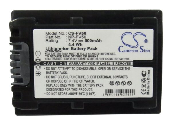 600mAh for Sony HDR-TG1,HDR-TG3E,HDR-TG5,DSC-HX1,DSLR-A230,DSLR-A330,HDR-TG5/E,DCR-SR68,HDR-CX110,DCR-SR78-115430