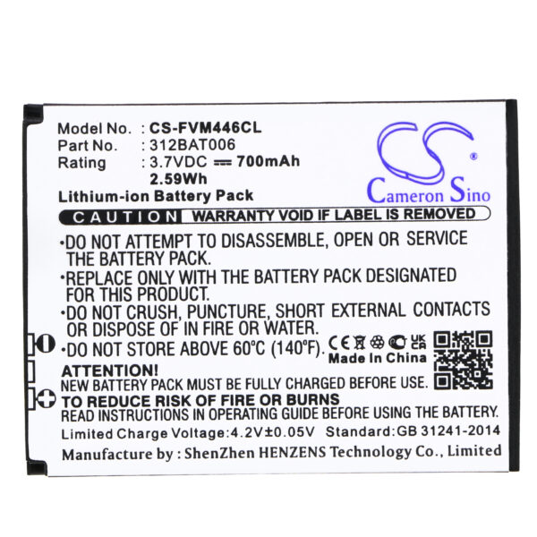 700mAh for FRITZ!FON MT-F,2000 2446,AVM 2000 2446,C4,M2,EM325,M325,EM25-117520