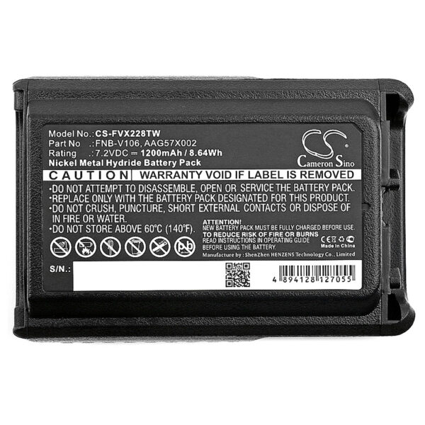 1200mAh for Bearcom BC-95-118660