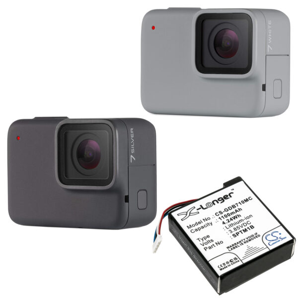 1100mAh for GoPro Hero 7 Silver,Hero 7 White-115059