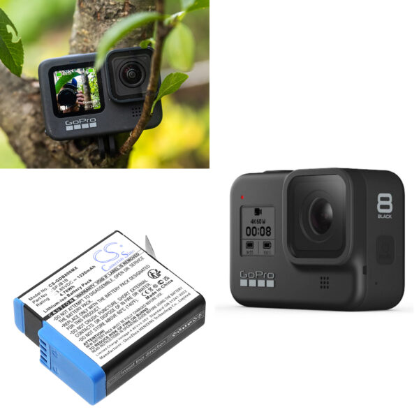 1220mAh for GoPro Hero 8 Black,Hero 7 Black,Hero 6 Black,Hero 5 Black,HD8.01,Hero 8,Hero 7 White-115089
