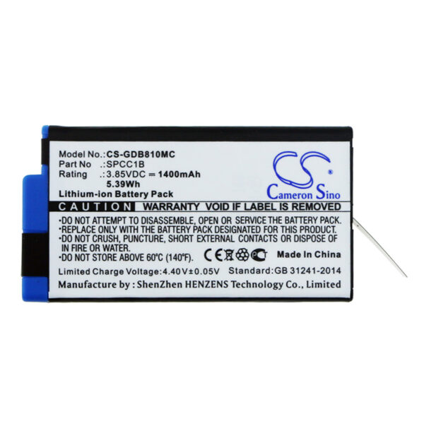 1400mAh for GoPro Max,Max 360,ACBAT-001-115092