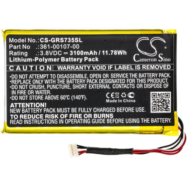 3100mAh for Garmin inReach SE,Explorer+,010-01735-10,inReach SE+,GPSMAP 66i,inReach Explorer Plus,inReach Explorer+-119366