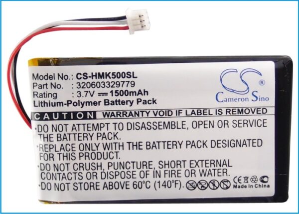 1500mAh for Harmon Kardon GPS-500-119920