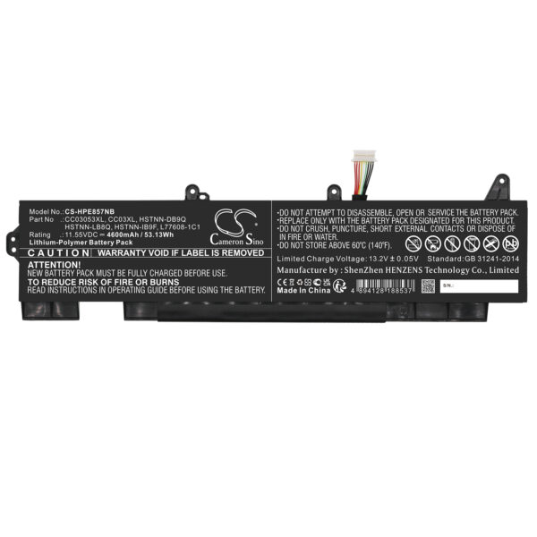 4600mAh for HP ZBook Firefly 15 G8 381M8Pa,ZBook Firefly 15 G7 21P37PA,EliteBook 850 G7,Elitebook 850 G8 33Y74UT,EliteBook 850 G7 10U49EA,EliteBook 855 G7 204L6EA,EliteBook 855 G7 23Y08EA,ZBook Firefly 15 G8 42B37PA,Elitebook 850 G8 2Y2S3EA,EliteBook 850 -122213