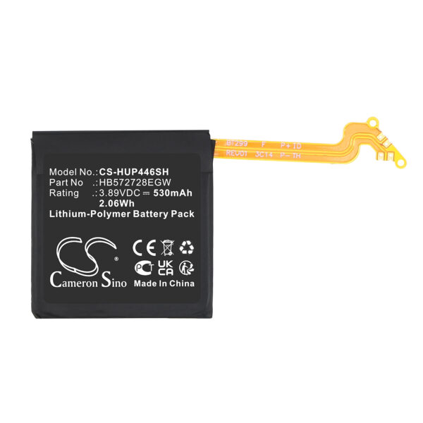 Replacement Battery for Huawei Watch GT4 46mm, PNX-B19, Li-Polymer 530mAh-120356