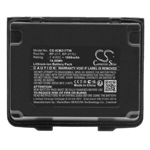 1900mAh for Icom IC-E80D,IC-80AD,IC-91A,IC-91AD,IC-E90,IC-E91,IC-T90,IC-T90A,IC-T90E,IC-T91-118308
