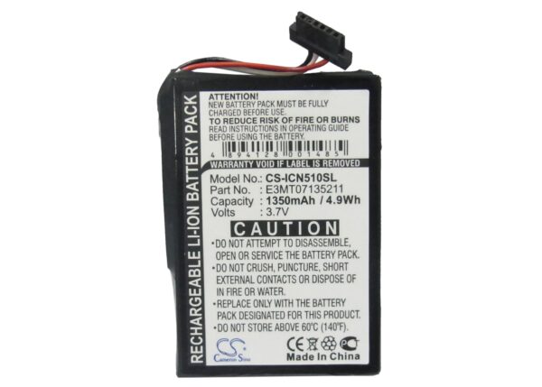 1350mAh for Navman iCN 510,iCN 520,iCN 530,iCN550-120130