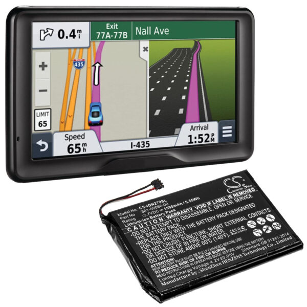 1500mAh for Garmin Nuvi 2797,Nuvi 2757,Nuvi 2757LM,Nuvi 2797LMT,Dezl 760LMT,Dezl 760LMT-D,NuviCam LM,NuviCam LMTHD,Nuvi 2689LMT,2689LMT 6-inch-119695
