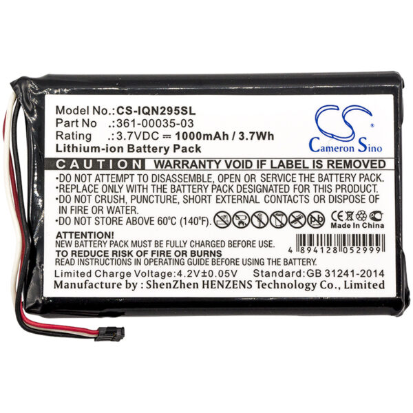 1000mAh for Garmin Nuvi 2555LMT,Nuvi 2555LT,Nuvi 2495LMT,Nuvi 2475LT,Nuvi 2455LMT,Nuvi 2455LT,Nuvi 2447,Nuvi 2447LT,Nuvi 2457,Nuvi 2457LMT-119814