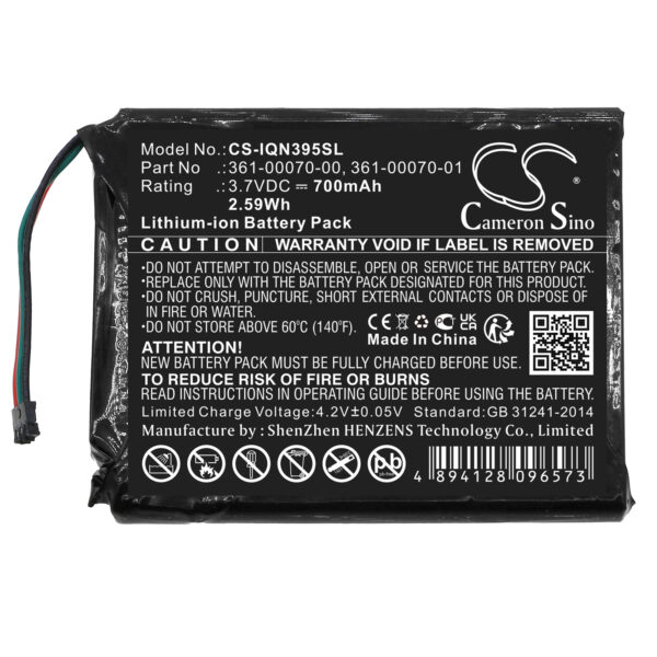 700mAh for Garmin Nuvi 3597,3597LMT,Nuvi 3597LMTHD,Nuvi 3598,Nuvi 3598LMT,Nuvi 3598LMT-D-119600