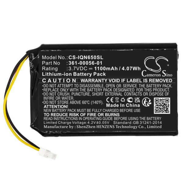 1100mAh for Garmin Nuvi 65,Nuvi 65LM,Nuvi 65LM 6",010-01211-01,Nuvi 53,Nuvi 53LMT,Dash Cam 35-119611