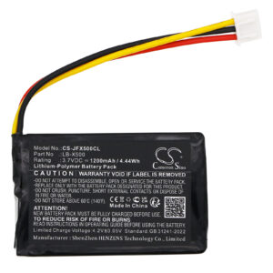 Replacement Battery for Jetfon X500, LB-X500, Lithium-ion 1200mAh-117010