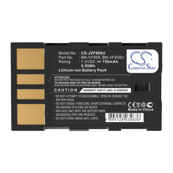750mAh for JVC GZ-X900,GZ-X900U,GZ-X900EK-115465