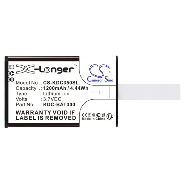 1200mAh for KOAMTAC KDC-300,KDC-250,KDC350R2,KDC-699200,KDC350LFi-MO-R2,KDC350Ci-G6SR-R2,KDC350CFi-G6SR-R2,KDC350CFi-G6SR-3K-R2,KDC350Li-D-R2,KDC350LNi-D-R2-116521