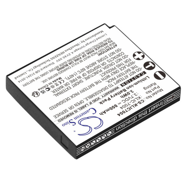 800mAh for Kodak EasyShare M1033,EasyShare V1233,Easyshare V1273,EasyShare V1253,EasyShare M1093 IS,Easyshare V1073,Zi8 Pocket Video Camera,Playsport Video Camera,Playsport ZX3,Playsport Zi8-115653