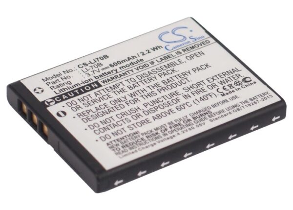 600mAh for Olympus FE-4020,FE-4040,X-940,VG-110,VG-120,VG-130,VG-140-0