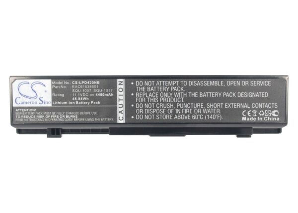 4400mAh for LG Xnote P420,Xnote PD420,S430,Aurora ONOTE S430,S530,Xnote S530,Aurora S530,P420-N.AE21G,P420-N.AE40V,P420-5110-126284