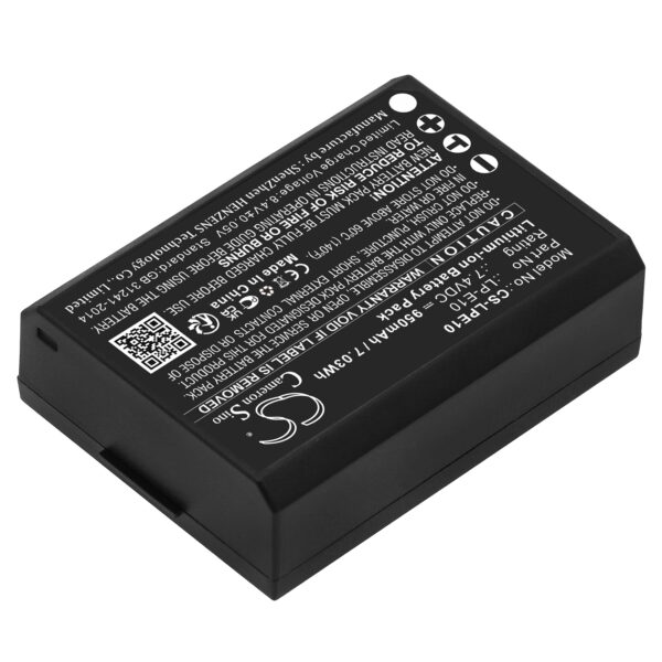 950mAh for Canon EOS 1100D,EOS KISS X50,EOS REBEL T3,EOS 1200D,EOS REBEL T5,EOS 1300D,EOS 4000D,EOS Rebel 1300D T6,EOS Rebel T6,EOS Kiss X70-115353