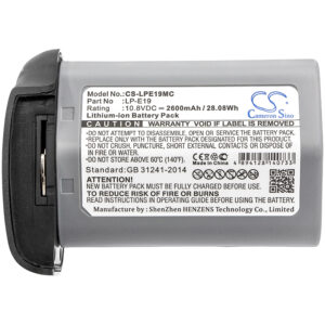 2600mAh for Canon EOS-1D,X Mark II,1DX,1D X,1DS Mark 3,1D Mark 3,1D Mark 4,1D Mark IV,EOS-1D Mark 3,EOS-1D Mark III-115183