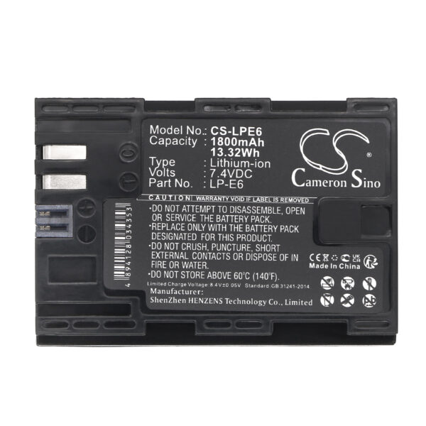 1800mAh for Canon EOS 5D Mark II,EOS 7D,EOS 5D Mark III,5D Mark III,EOS 60D,EOS 6D,EOS 60Da,EOS 7D Mark II-115479