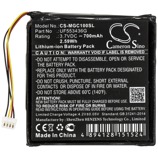 700mAh for Magellan Cyclo100,Cyclo 100-119349