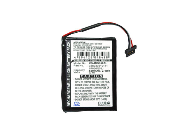 650mAh for Navman Spirit S100,Spirit S100T,Spirit S150-119840