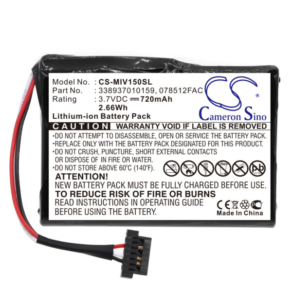 720mAh for Mitac Mio Moov 150-119907