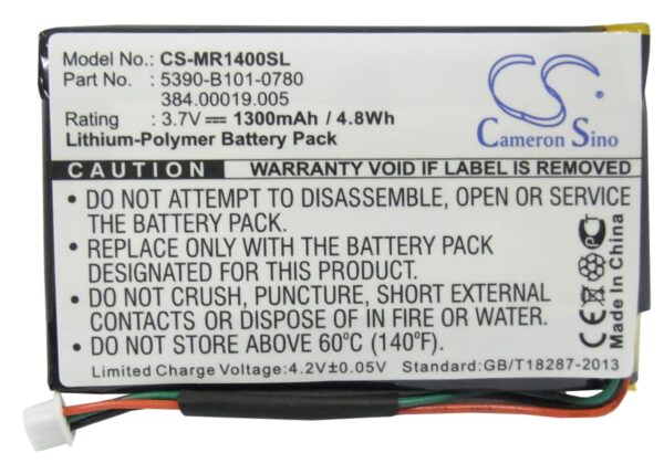 1300mAh for Magellan RoadMate 1400,RoadMate 1430,RoadMate 1412,RoadMate 1445,RoadMate 1445T,RoadMate-1470,RoadMate 1475T-120275