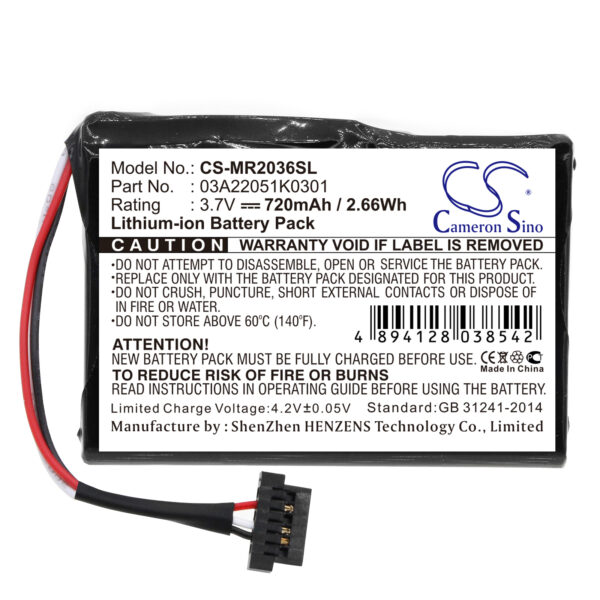 720mAh for Magellan RoadMate 2035,RoadMate 2036,RoadMate 2036-MU-119897