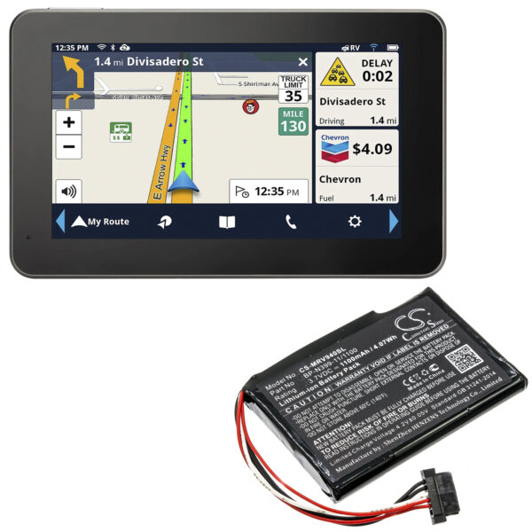 1100mAh for Magellan RoadMate RV 9490T-LMB-119306