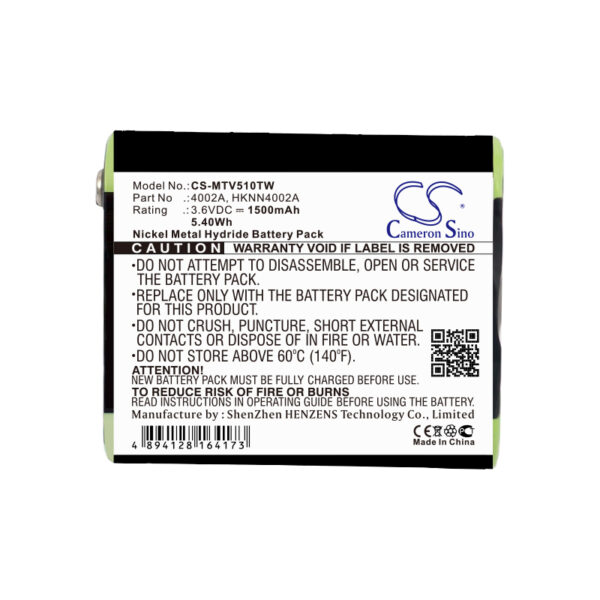 1500mAh for Motorola TalkAbout T4800,TalkAbout T4900,TalkAbout T5000,TalkAbout T5025,TalkAbout T5100,TalkAbout T5200,TalkAbout T5300,TalkAbout T5400,TalkAbout T5420,TalkAbout T5500-118345