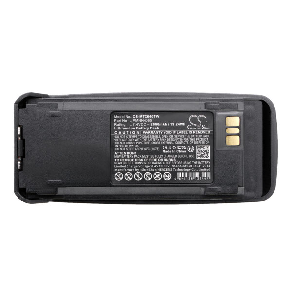 2600mAh for Motorola MotoTRBO DR3000,MotoTRBO DP3400,MotoTRBO DP3401,MotoTRBO DP3600,MotoTRBO DP3601,MotoTRBO DGP4150,MotoTRBO DGP4150+,MotoTRBO DGP6150,MotoTRBO DGP6150+,MTR2000-118593