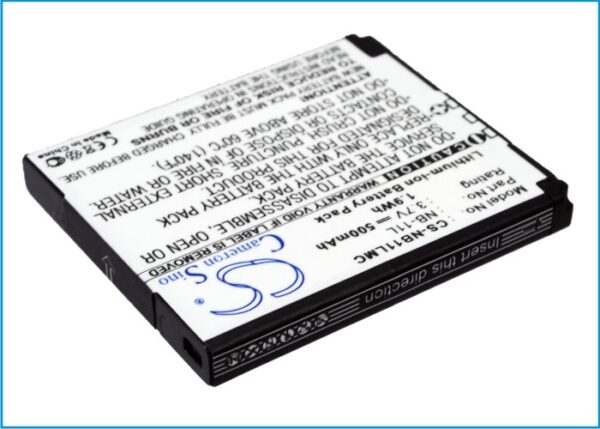 500mAh for Canon IXUS 125HS,IXUS 240HS,PowerShot A2300,PowerShot A2400 IS,PowerShot A3200 IS,PowerShot A3300 IS,PowerShot A3400 IS,PowerShot A4000,PowerShot A2400,PowerShot A3200-115279