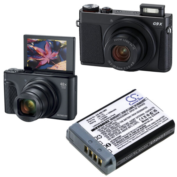 1250mAh for Canon Powershot G7X,Powershot G5X,Powershot G9X,Powershot G7X MARK 2,Powershot SX720HS,PowerShot G7X II,PowerShot G7X M2,PowerShot G7X M3,PowerShot G5X M2,PowerShot G9X M2-115028