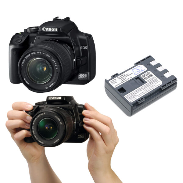 600mAh for Canon BP-2LH,ZR800,ZR830,ZR850,Rebel XTi,40MC,EOS 400D,EOS Digital Rebel XT,HG10,HV20-115993