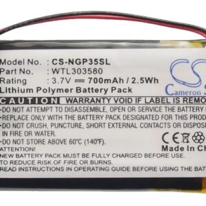 700mAh for Navgear Streetmate GT-35,Streetmate GT-35 3D,GT-35-128MB,GT35,Pearl,Streetmate GT-43 3D,GT-35 3D,Pearl GT-35-119732